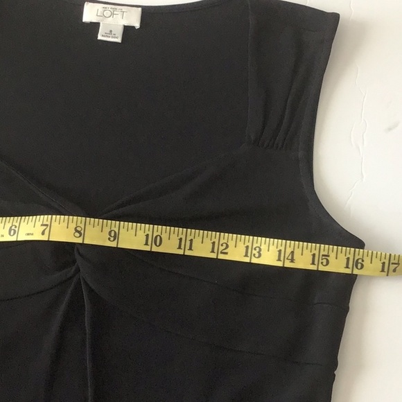 Ann Taylor Loft “Little Black Dress” size 8 sleeveless knotted at breast - Picture 6 of 7